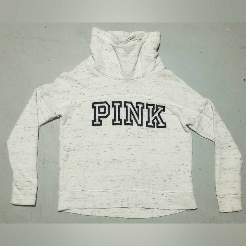 PINK Victoria's Secret White Cowl Neck Sweater, Size S